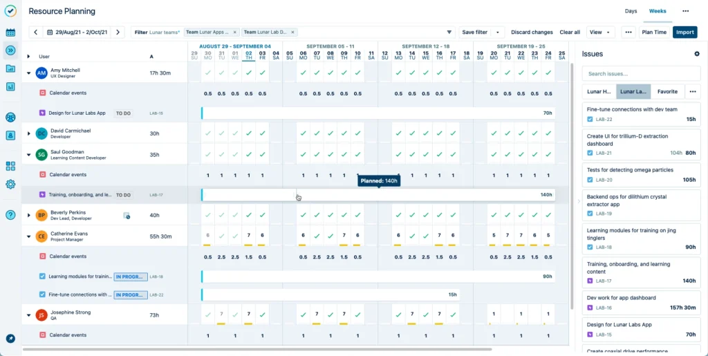 Tempo Planner – Resource Planning & Capacity​