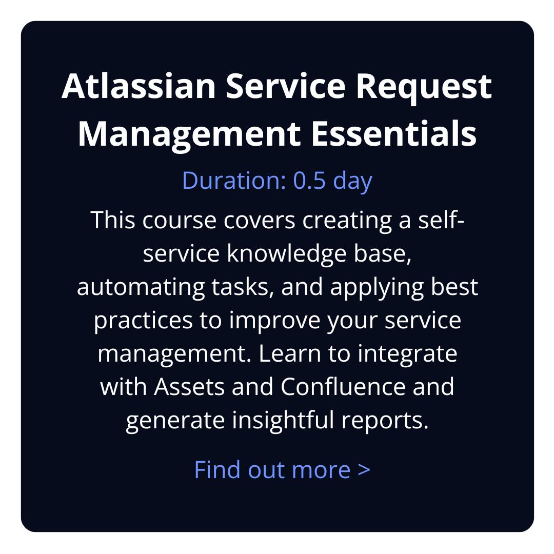 Atlassian Service Request Management Essentials