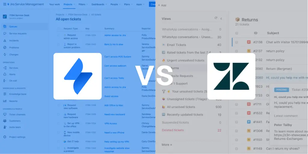 Jira Service Management vs Zendesk: Which is the ITSM tool for you?