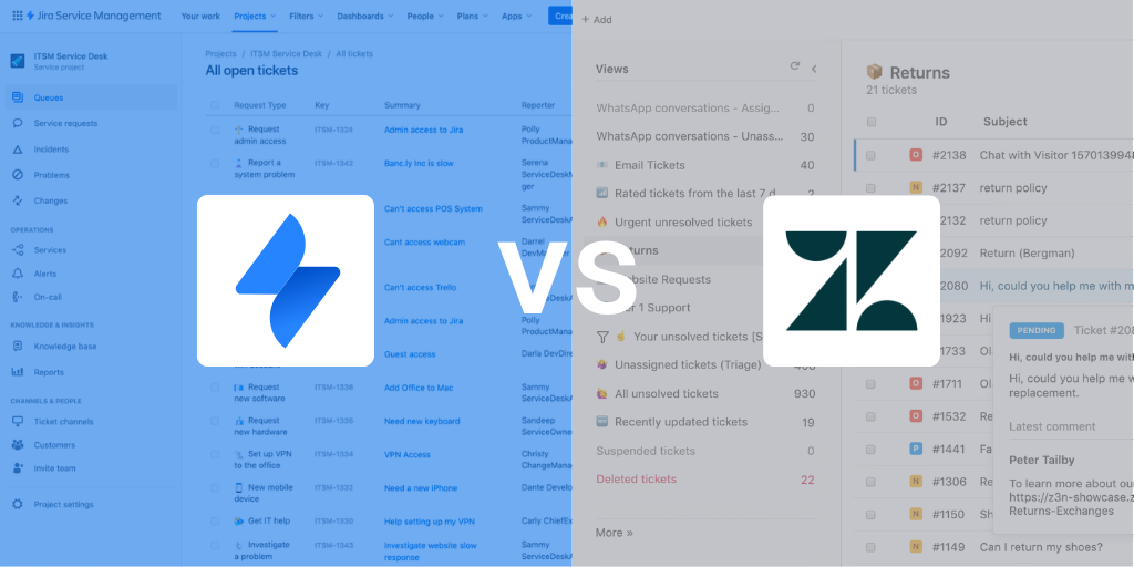 Jira Service Management vs Zendesk: Which is the ITSM tool for you?