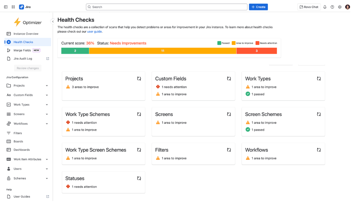 Optimizer for Jira screenshot